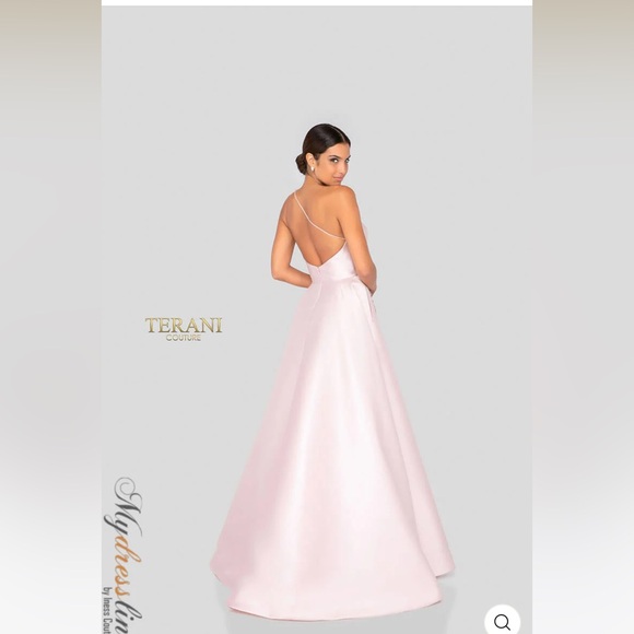 Terani Couture -
1912E9202 - One-Shoulder Long Ball Gown Size 8 in Blush - Picture 5 of 16